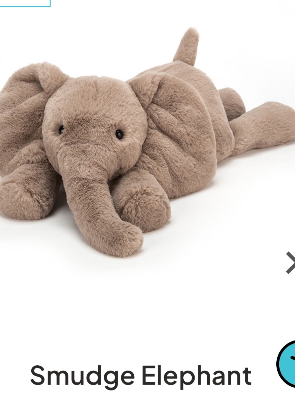 Jellycat smudge Elephant medium